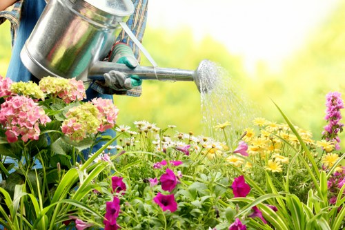 Local transfer station sorting garden waste and recyclable materials